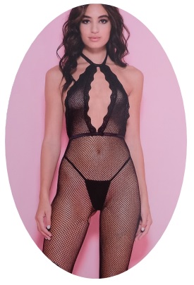 Enterizo en Malla negro (Talla única)