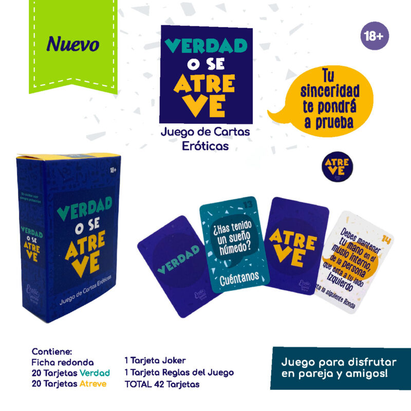 Juego de cartas La VERDAD o se ATREVE