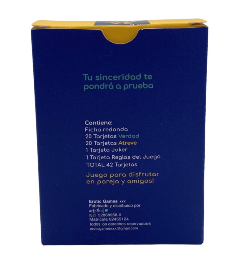 Juego de cartas La VERDAD o se ATREVE