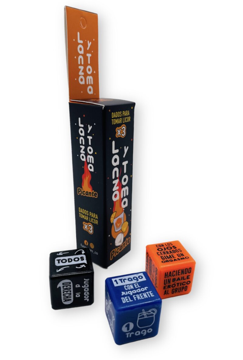 JUEGO DE DADOS LANZA Y TOMA PICANTE