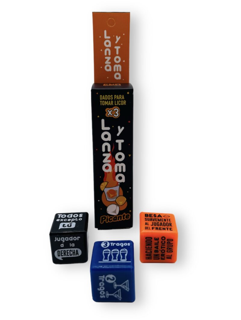 JUEGO DE DADOS LANZA Y TOMA PICANTE